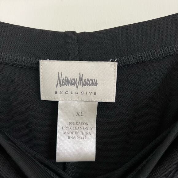 Neiman Marcus Black Mesh Wide Leg Palazzo Pants Size XL - Picture 2 of 4